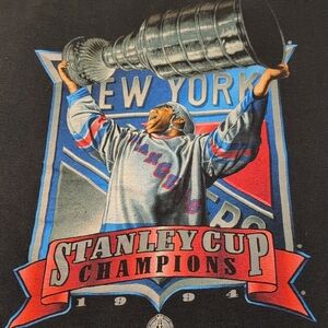 NHL Stanley Cup Champions New York Rangers 1994 Graphic Tee XL - Red and Blue